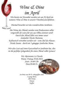 Wine & Dine im April - Ristorante LaTavola