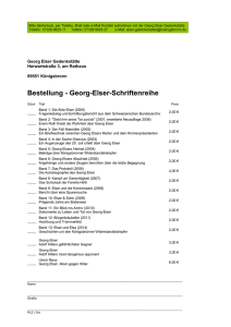 Schriftenreihe der Georg Elser Gedenkstätte Königsbronn