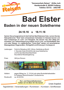Bad Elster.cdr - Sonnenschein Reisen Freiberg