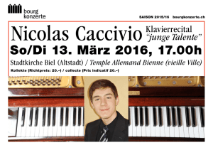 Nicolas Caccivio - Bourgkonzerte Biel