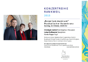 Konzertprogramm - Basilika Konzerte Rankweil