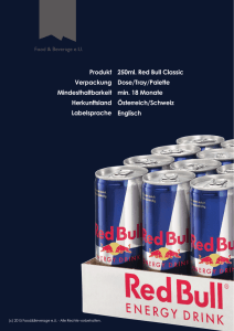 250ml. Red Bull Classic Dose/Tray/Palette min. 18 Monate