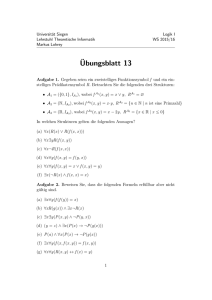 Ubungsblatt 13 - Universität Siegen