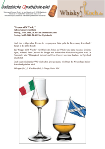 "Grappa trifft Whisky" Italien versus Schottland Freitag, 29.01.2016
