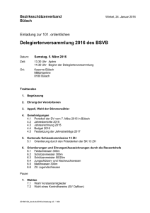 Einladung zur 101. DV BSVB - Bezirksschützenverband Bülach