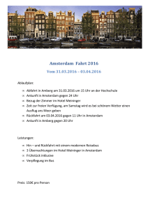 Amsterdam Fahrt 2016 Vom 31.03.2016
