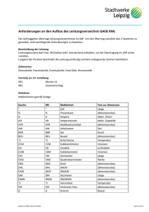 Anforderungen an den Aufbau des Leistungsverzeichnis GAEB XML