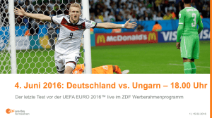 4. Juni 2016: Deutschland vs. Ungarn – 18.00 Uhr
