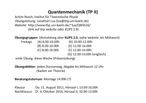 Quantenmechanik (TP II)