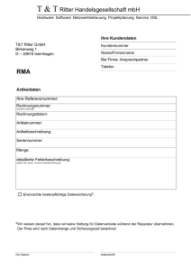 RMA-Formular - T & T Ritter GmbH