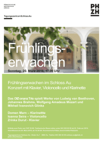 Frühlingserwachen im Schloss Au Konzert mit Klavier, Violoncello