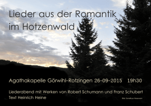 Lieder aus der Romantik im Hotzenwald