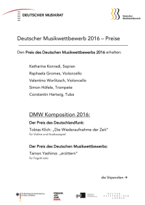 Deutscher Musikwettbewerb 2016 – Preise