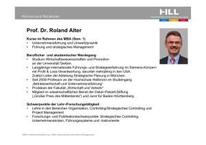 Prof. Dr. Roland Alter