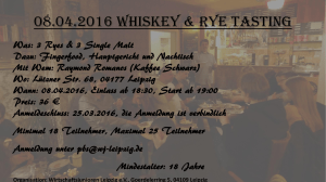 08.04.2016 Whiskey & Rye Tasting