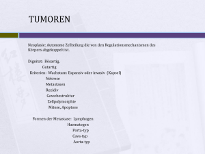 Pathologie der Tumoren I.