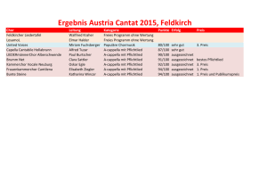 Ergebnis Austria Cantat 2015, Feldkirch