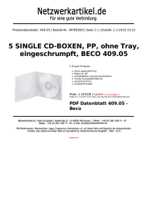 PDF Datenblatt 409.05 - Hersteller: Beco bei netzwerkartikel.de