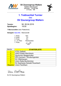 1. Trattnachtal Turnier SV Zaunergroup Wallern