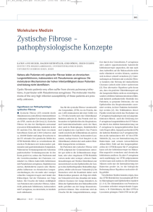 Zystische Fibrose – pathophysiologische Konzepte