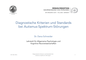 Diagnostische Kriterien und Standards bei Autismus