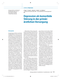 Depression als komorbide Störung in der primär