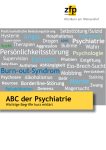 ABC der Psychiatrie Persönlichkeitsstörung Burn-out