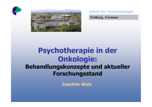 Psychotherapie in der Onkologie