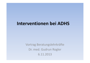 Interventionen bei ADHS - Staatliche Schulberatung in Bayern