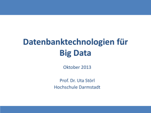 Datenbanktechnologien für Big Data