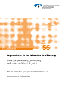 Depressionen in der Schweizer Bevölkerung