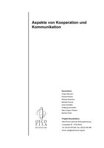 Aspekte von Kooperation und Kommunikation - Max-Planck