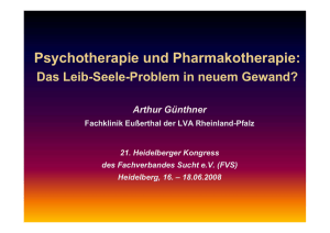 Psychotherapie und Pharmakotherapie: