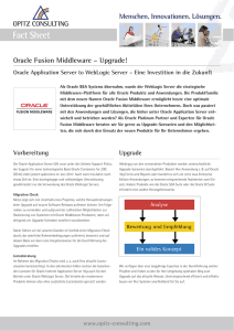 Oracle Fusion Middleware – Upgrade!