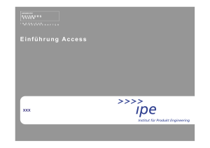 Einführung Access - Universität Duisburg