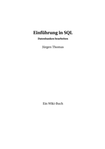 Einführung in SQL - Deutsche Digitale Bibliothek