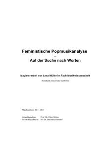 Feministische Popmusikanalyse - Hu