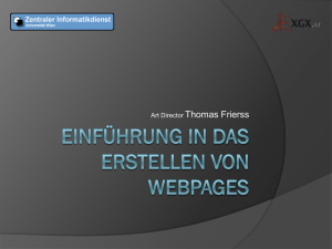 Einführung in das Erstellen von WebPages