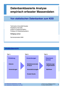 Datenbankbasierte Analyse empirisch erfasster Massendaten