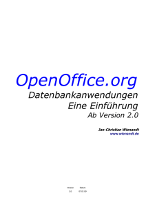 Einführung in OpenOffice.org Datenbank Anwendungen - PrOOo-Box