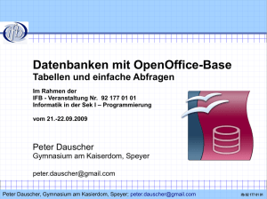 Datenbanken mit OpenOffice-Base