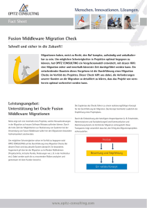 Oracle Fusion Middleware Migration | Fact Sheet von OPITZ