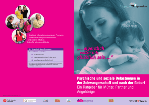 Psychische und soziale Belastungen in der Schwangerschaft und