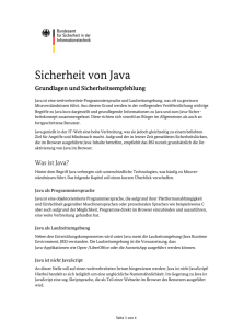 Sicherheit von Java