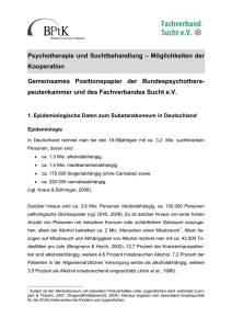 Psychotherapie und Suchtbehandlung