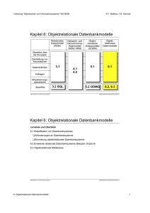 Kapitel 6: Objektrelationale Datenbankmodelle Kapitel 6