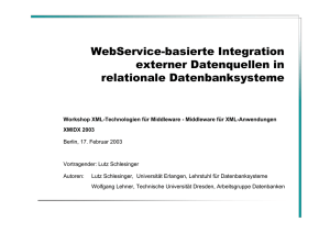 WebService-basierte Integration externer Datenquellen in