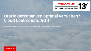 Oracle Datenbanken optimal verwalten? Cloud Control