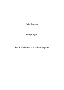 Frank Wedekinds Nietzsche-Rezeption