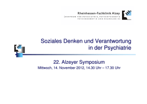 Soziales Denken und Verantwortung in der Psychiatrie